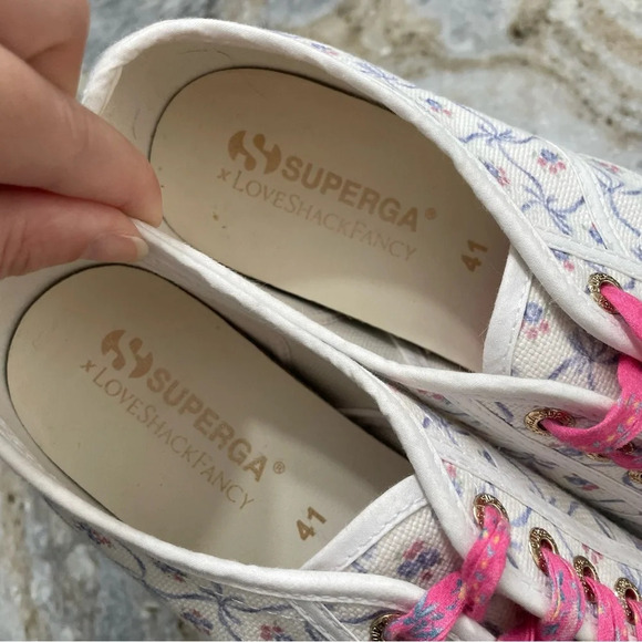 Superga X LoveShackFancy Floral Print Chunky Platform Sneakers - Picture 9 of 15